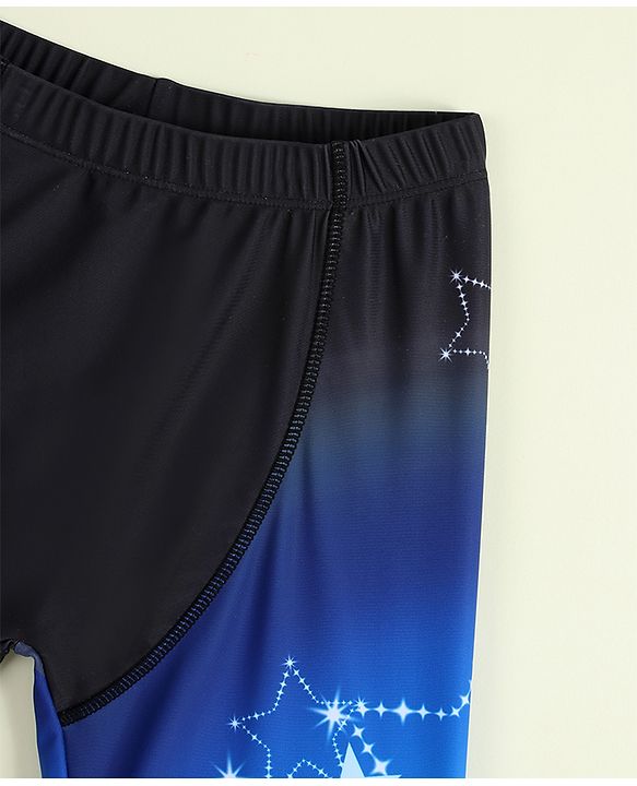 Pine Active Swimming Trunk with Star Print- Black