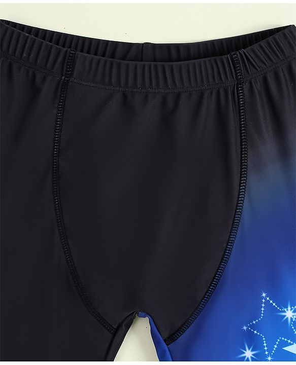 Pine Active Swimming Trunk with Star Print- Black