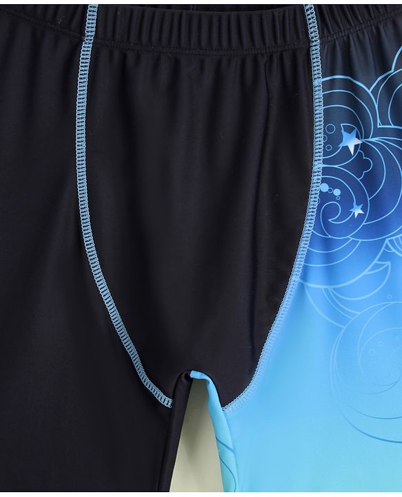 Pine Active Printed Swimming Trunk -Black