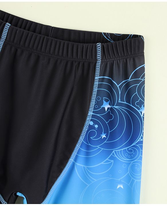 Pine Active Printed Swimming Trunk -Black