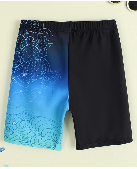 Pine Active Printed Swimming Trunk -Black