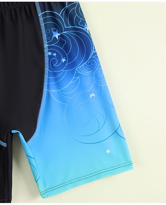 Pine Active Printed Swimming Trunk -Black