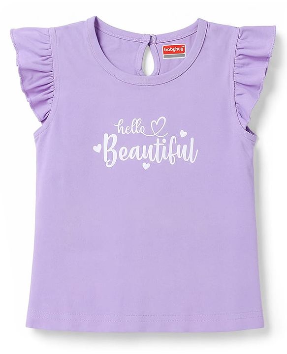 Babyhug 100% Cotton Knit Half Sleeves Polka Dots Bunny & Text Printed T-Shirts Pack of 3 - Pink Lilac & Sea Green