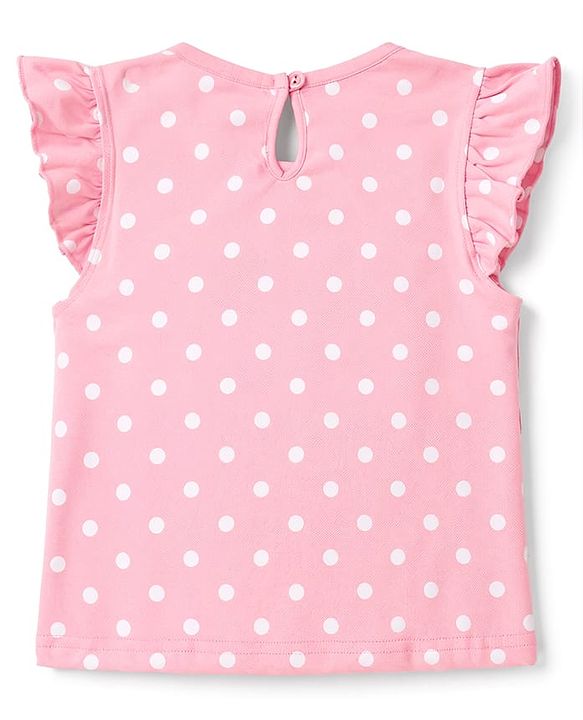 Babyhug 100% Cotton Knit Half Sleeves Polka Dots Bunny & Text Printed T-Shirts Pack of 3 - Pink Lilac & Sea Green