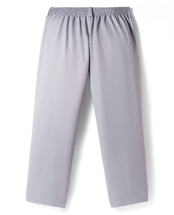 Pine Kids Knit Full Sleeves Solid Color 3 Piece Party Suit with Bow - Light Grey