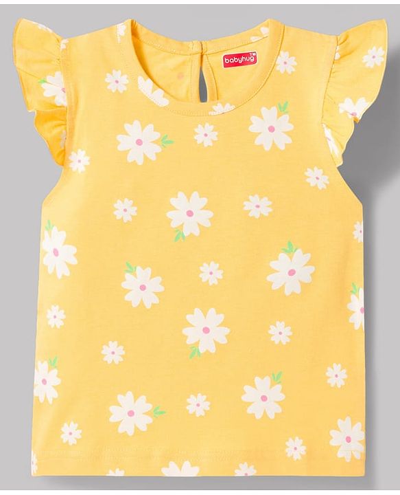 Babyhug Cotton Knit T-Shirts Half Sleeves with Graphic Print Pack of 3 Multi Color 9-12 Months