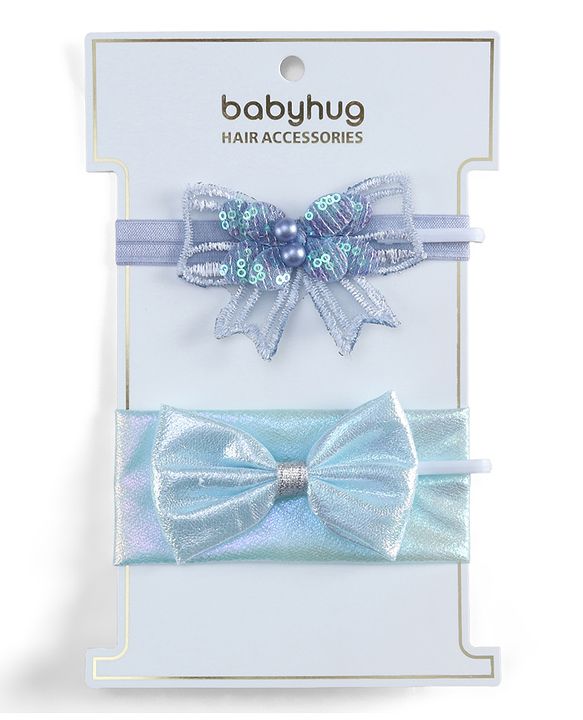 Babyhug Headbands  with Bow Applique Pack of 2 - Lavender