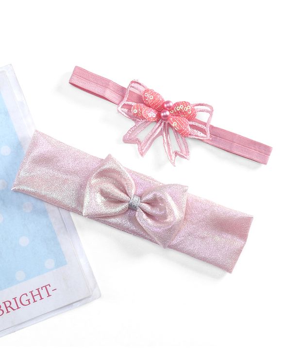 Babyhug Headbands  with Bow Applique Pack of 2 - Lavender