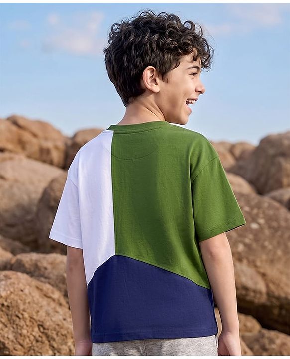 Pine Kids Cotton Knit T-Shirts Half Sleeves Round Neck - Multicolor