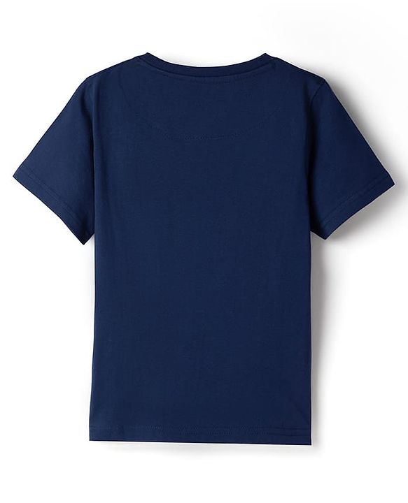 Pine Kids Cotton Knit T-Shirts Round Neck Half Sleeves Adventure Graphic Navy 4-5 Years