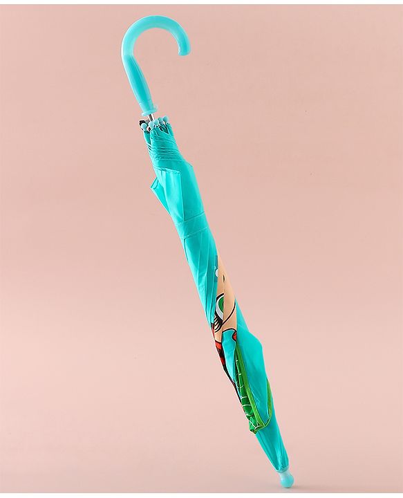 Babyhug Free Size Umbrella with Mermaid Print& Applique - Sea Green