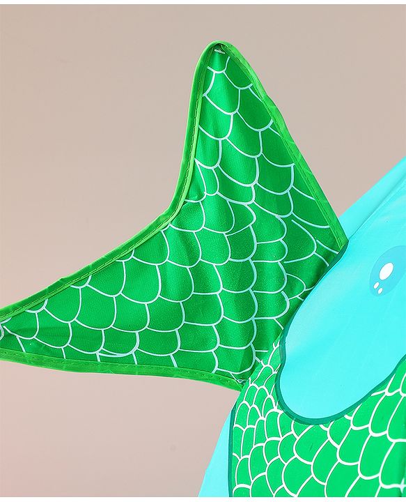 Babyhug Free Size Umbrella with Mermaid Print& Applique - Sea Green