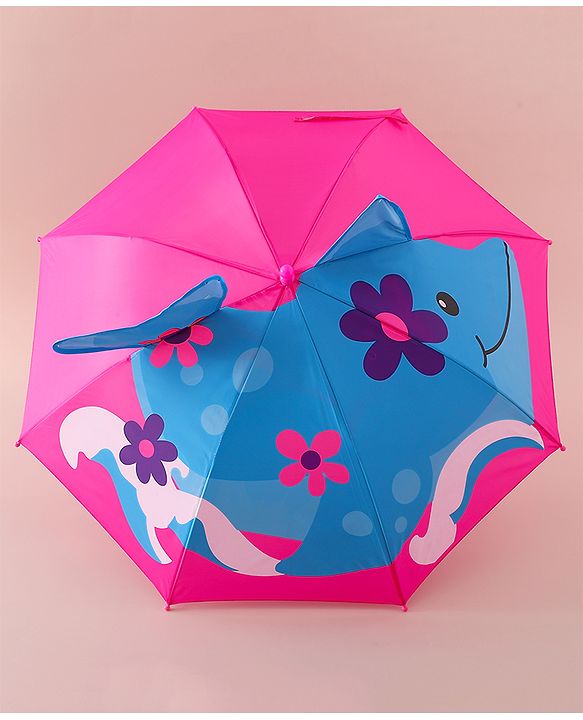 Babyhug Free Size Umbrella with Shark Print - Blue