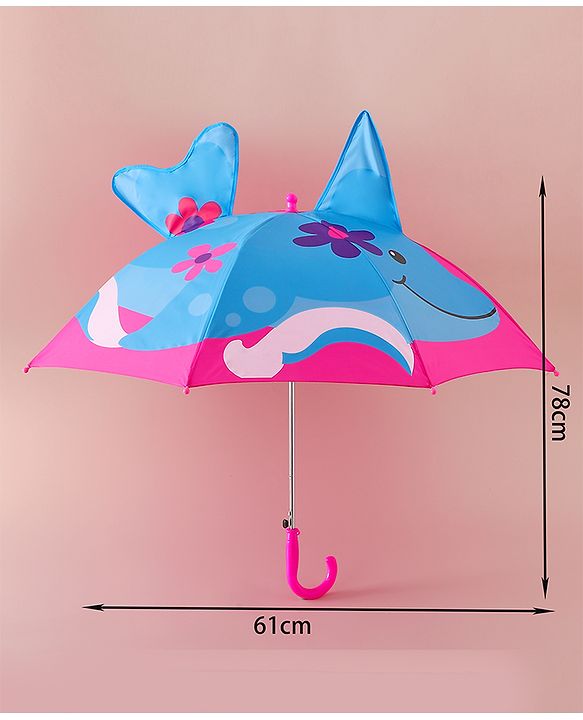 Babyhug Free Size Umbrella with Shark Print - Blue