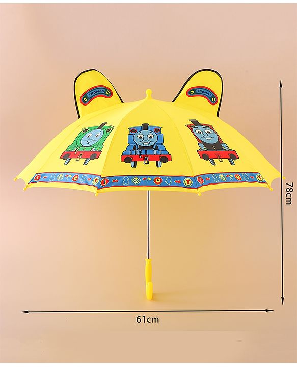 Babyhug Free Size Umbrella with Thomas & Friends Print - Yellow