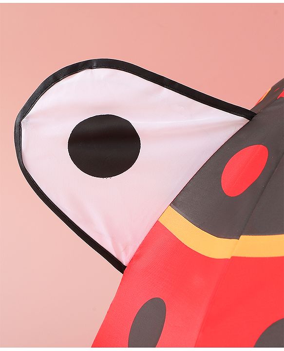 Babyhug Free Size Umbrella with Polka Dots Print & Applique - Red