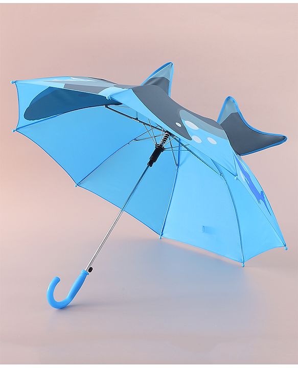 Babyhug Free Size Umbrella with Shark Print - Blue