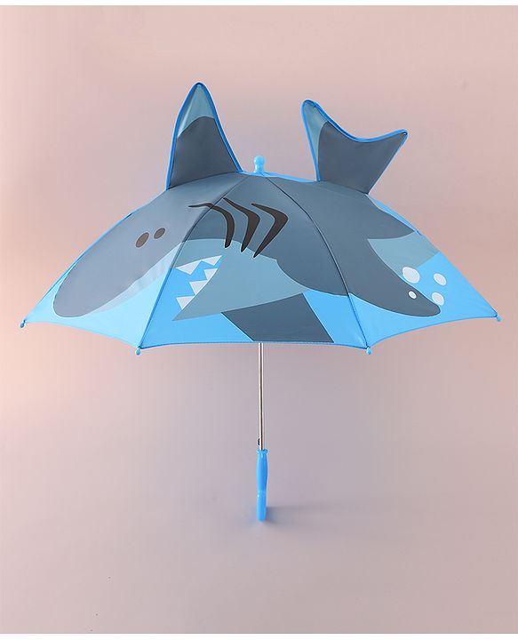 Babyhug Free Size Umbrella with Shark Print - Blue