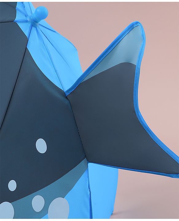 Babyhug Free Size Umbrella with Shark Print - Blue