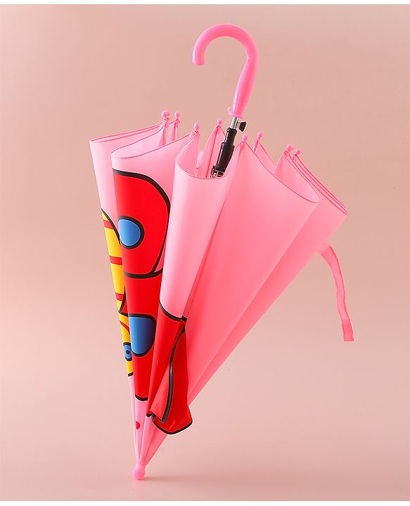 Babyhug Free Size Umbrella with Butterfly Print - Pink