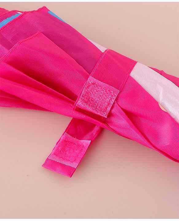 Babyhug Free Size Umbrella with Princess & Frog Print - Fuchsia