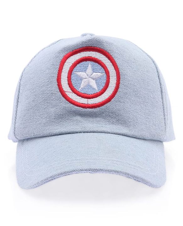 Pine Kids Marvel Cotton Woven Summer Cap with Avengers Graphic White - Diameter 16.5 cm