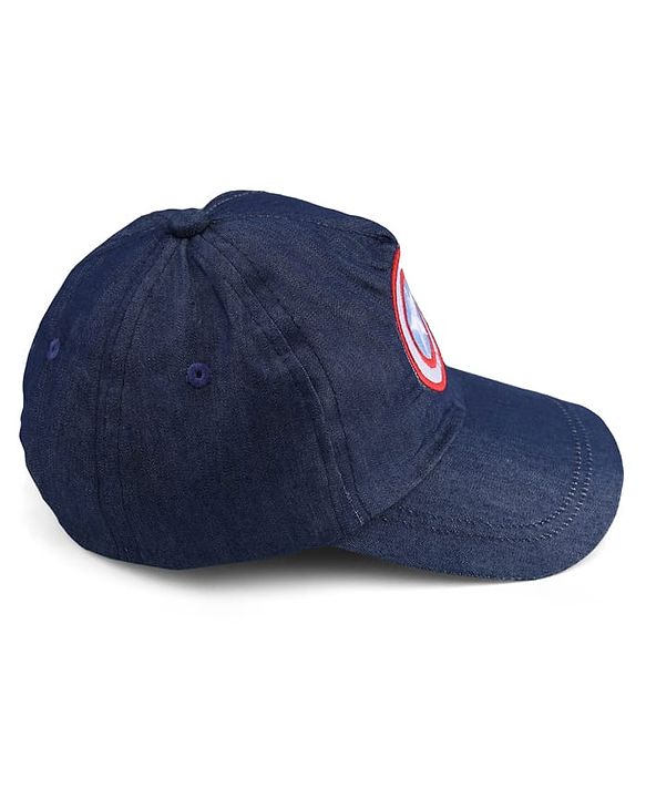 Pine Kids Marvel Cotton Woven Summer Cap With Avengers Graphics Blue - Diameter 21 cm