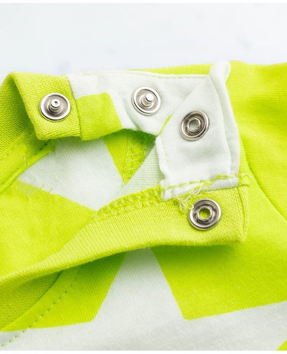 Babyhug Cotton Knit Full Sleeves Co-ords T-Shirt & Pajama Night Suit with Star Print - Light Green