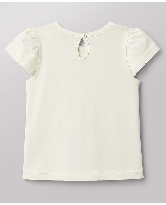 Babyhug Cotton Knit Half Sleeves T-Shirt With Floral & Fruit Print - Multicolor