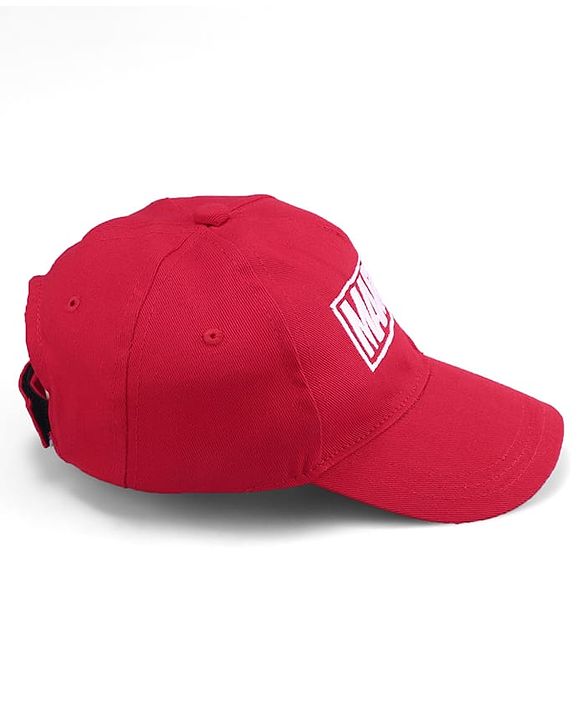 Pine Kids Marvel Cotton Woven Summer Cap With Marvel Print Red - Diameter 16 cm