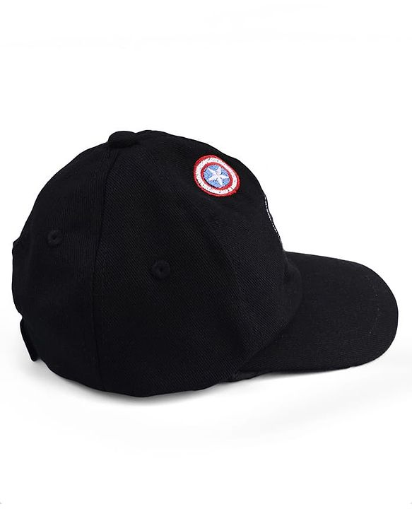 Pine Kids Marvel Cotton Woven Summer Cap With Avengers Graphics Black - Diameter 20 cm