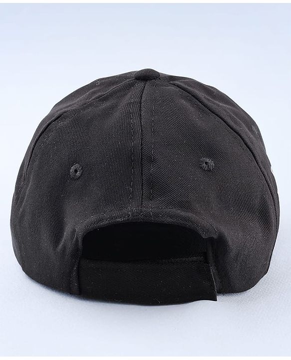 Pine Kids Marvel Cotton Woven Summer Cap with Black Panther Graphics Black- Diameter 52 cm