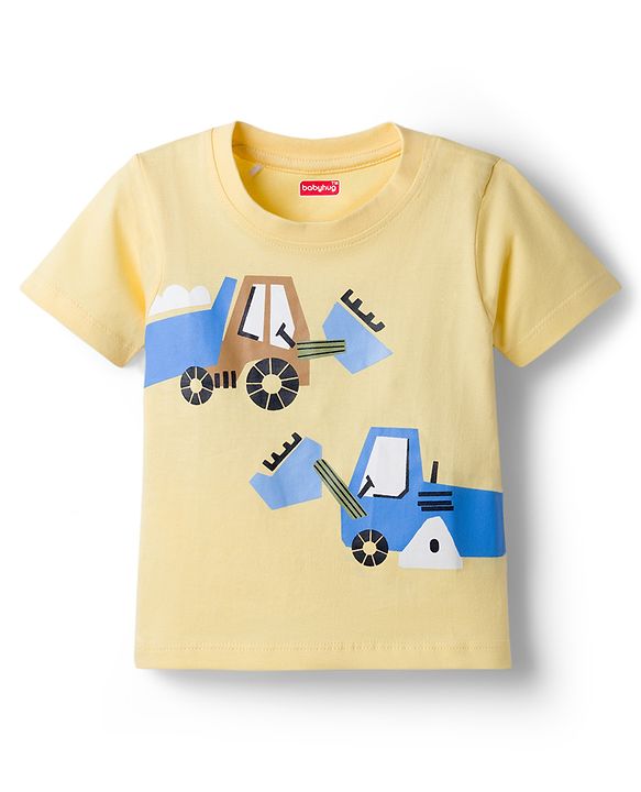 Babyhug Cotton Knit T-Shirts Half Sleeves with Graphics Multi Color 6-9 Months