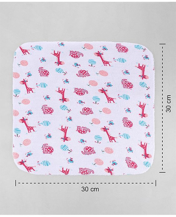 Babyhug 100% Cotton Terry Washcloth & Burp Cloth Set of 12| Ultra Soft & Absorbent| Quick Dry| Multicolour Prints & Solids| Gentle on Baby Skin | Newborn & Baby Essentials