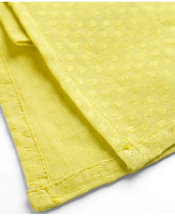 Babyhug Cotton Dobby Woven Full Sleeves Kurta Pajama Set with Dobby Embroidery - Limegreen