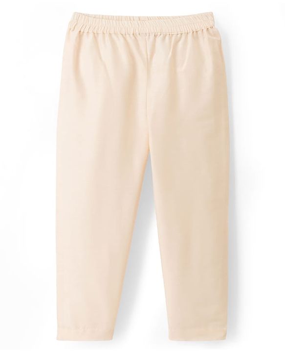 Babyhug Georgette Woven Full Sleeves Kurta Pyjama Set with Sequin & Embroidery Detailing - Maroon