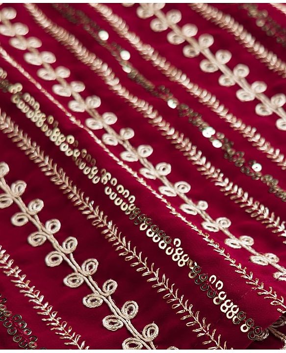 Babyhug Georgette Woven Full Sleeves Kurta Pyjama Set with Sequin & Embroidery Detailing - Maroon