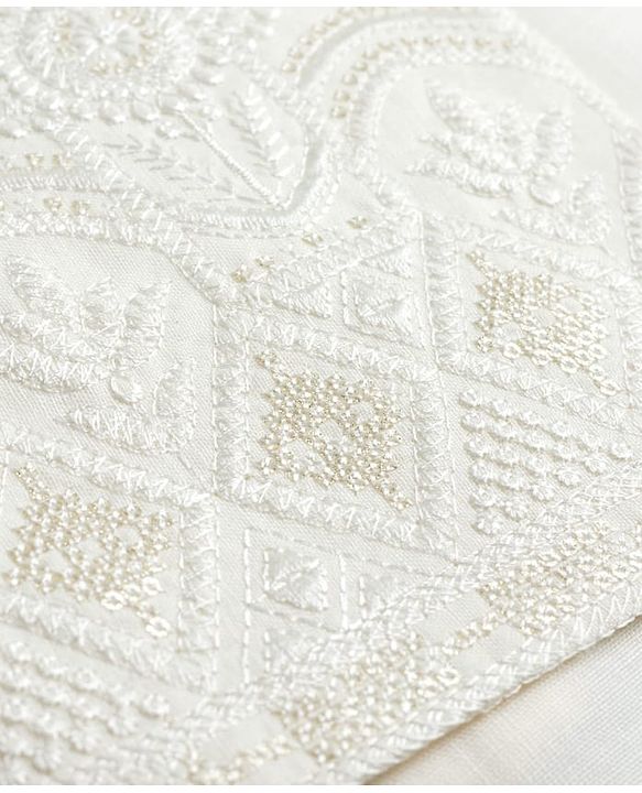 Babyhug Cotton Blend Woven Full Sleeves Solid Kurta Pyjama Set With Embroidered & Sequinned Jacket - OffWhite