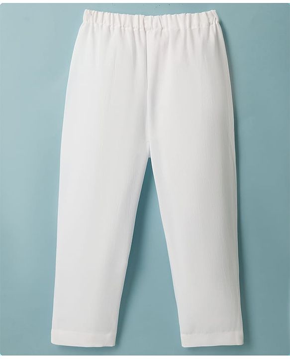 Babyhug Cotton Blend Woven Full Sleeves Sequin Embroidered Kurta Pyjama Set - Peach