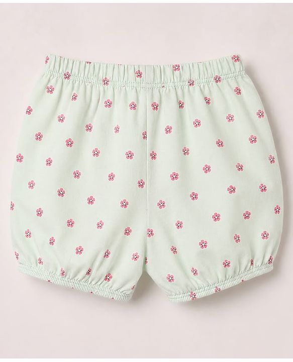 Babyhug 100% Cotton Single Jersey Knit Floral Printed Bloomers Pack of 3 - Multicolour