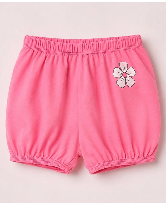 Babyhug 100% Cotton Single Jersey Knit Floral Printed Bloomers Pack of 3 - Multicolour