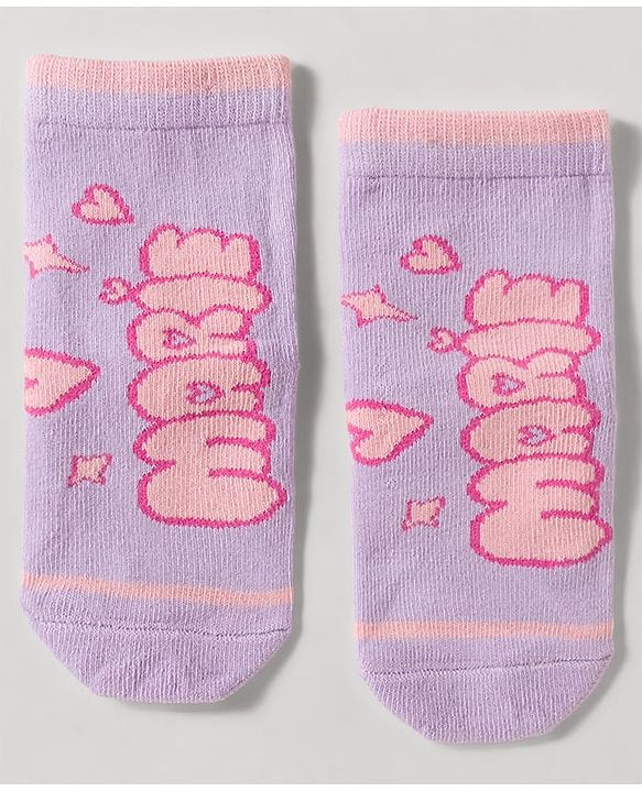Cute Walk by Babyhug Disney Knit Ankle Length Antibacterial Socks with Marie Design Pack of 3 - Multicolor