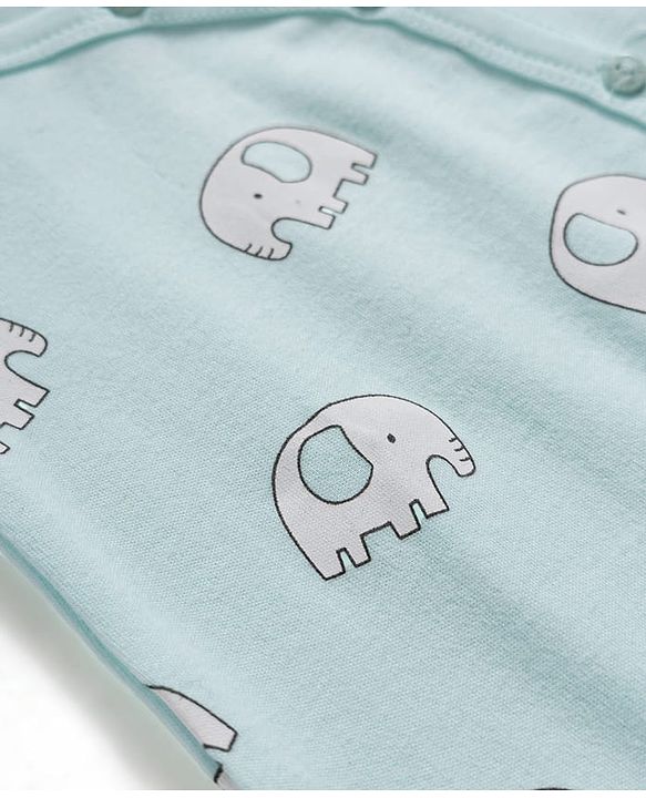 Babyhug 100% Cotton Knit Half Sleeves Dino & Elephant Printed Jhablas Pack Of 3 - Multicolor