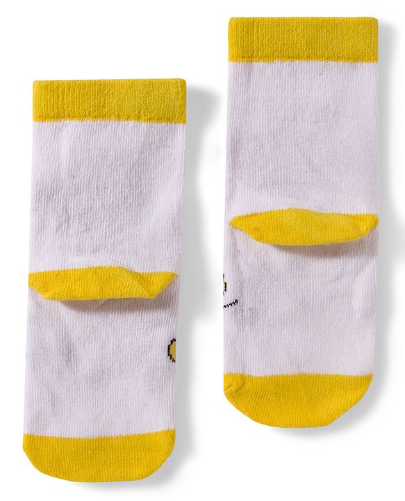Cute Walk by Babyhug Disney Non Terry Knit Anti-Bacterial Ankle Length Socks with Mickey Mouse Graphic Pack of 3 - Red & Yellow