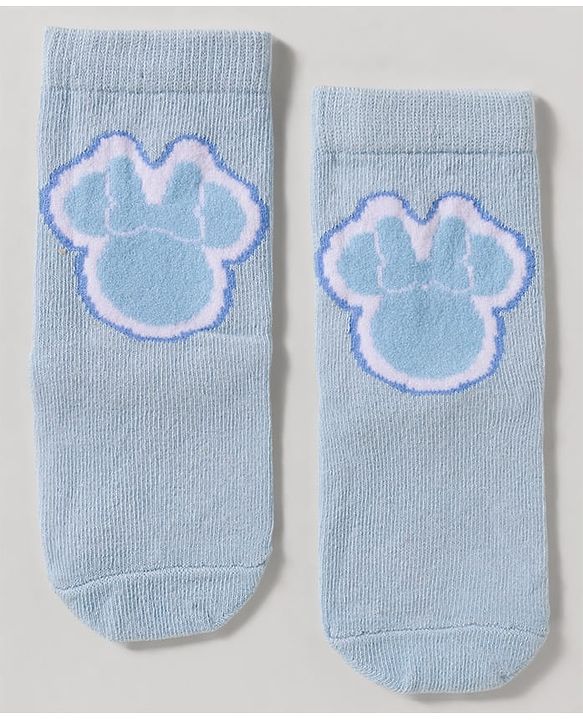 Cute Walk by Babyhug Disney Knit Ankle Length Antibacterial Socks with Minnie Mouse Design Pack of 3 - Multicolor
