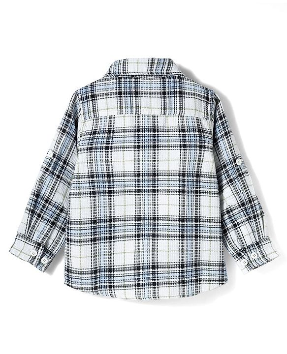 Babyhug Cotton Woven Full Sleeves Checkered Shirt - Multicolor