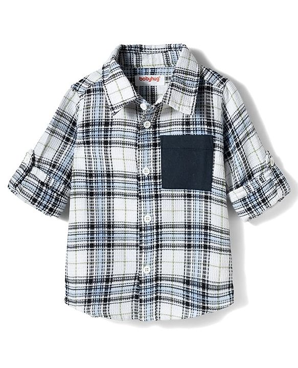 Babyhug Cotton Woven Full Sleeves Checkered Shirt - Multicolor