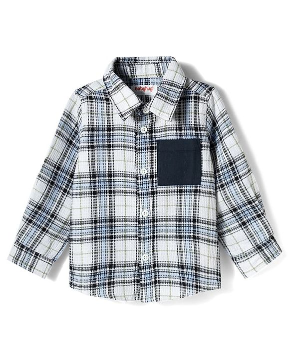 Babyhug Cotton Woven Full Sleeves Checkered Shirt - Multicolor