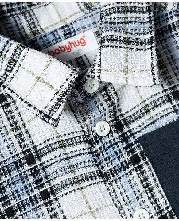 Babyhug Cotton Woven Full Sleeves Checkered Shirt - Multicolor