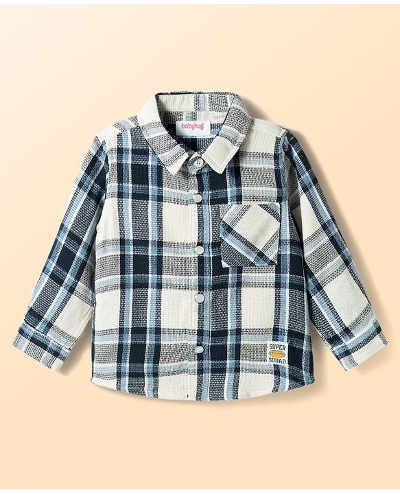 Babyhug Cotton Woven Full Sleeves Checkered Shirt - Multicolor
